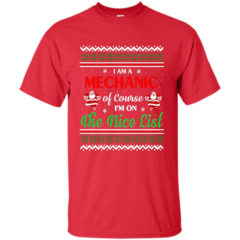 Funny Ugly Christmas T-Shirt Gift for Mechanic - Shirt