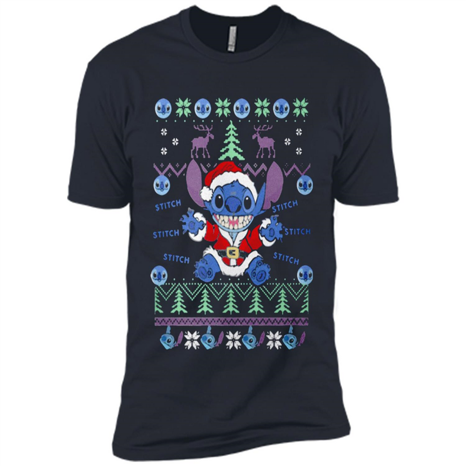 Stitch ugly christmas sweater - Premium Short Sleeve T-Shirt