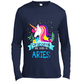 Unicorns are born in Aries Birthday Rainbow Gift Custom Ultra Cotton