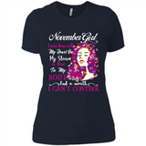 November Butterfly Girl - Ladies' Boyfriend T-Shirt