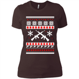 Rifle I Want Rifle Guns For Christmas ugly - Ladies' Boyfriend T-Shirt
