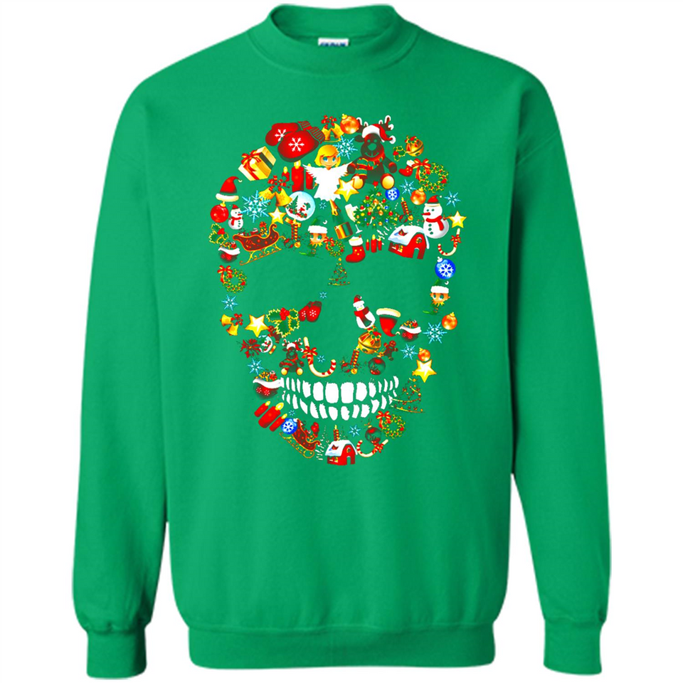 Skull Christmas Decorations Merry Xmas T-Shirt - Sweatshirt