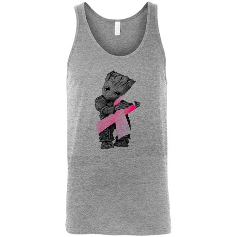 Groot Hug Breast Cancer - Canvas Unisex Tank