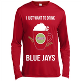 I Just Want To Drink Hot Chocolate & Watch Toronto Blue Jays Ugly Christmas Sweater PINGPONG