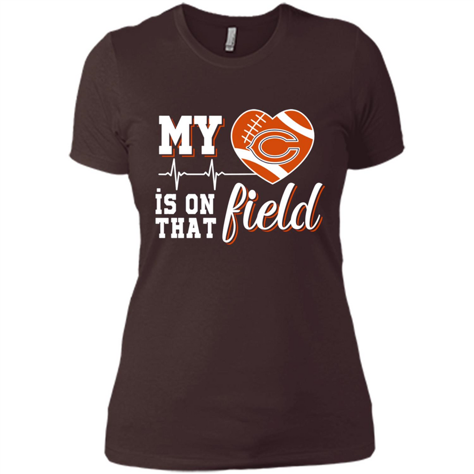 Chicago Bears Football My Heart is on that Field - Ladies' Boyfriend T-Shirt