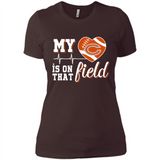 Chicago Bears Football My Heart is on that Field - Ladies' Boyfriend T-Shirt