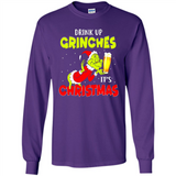 Drink Up Grinches it_s Christmas - Merry Xmas Sweatshirt - Long Sleeve T-Shirt