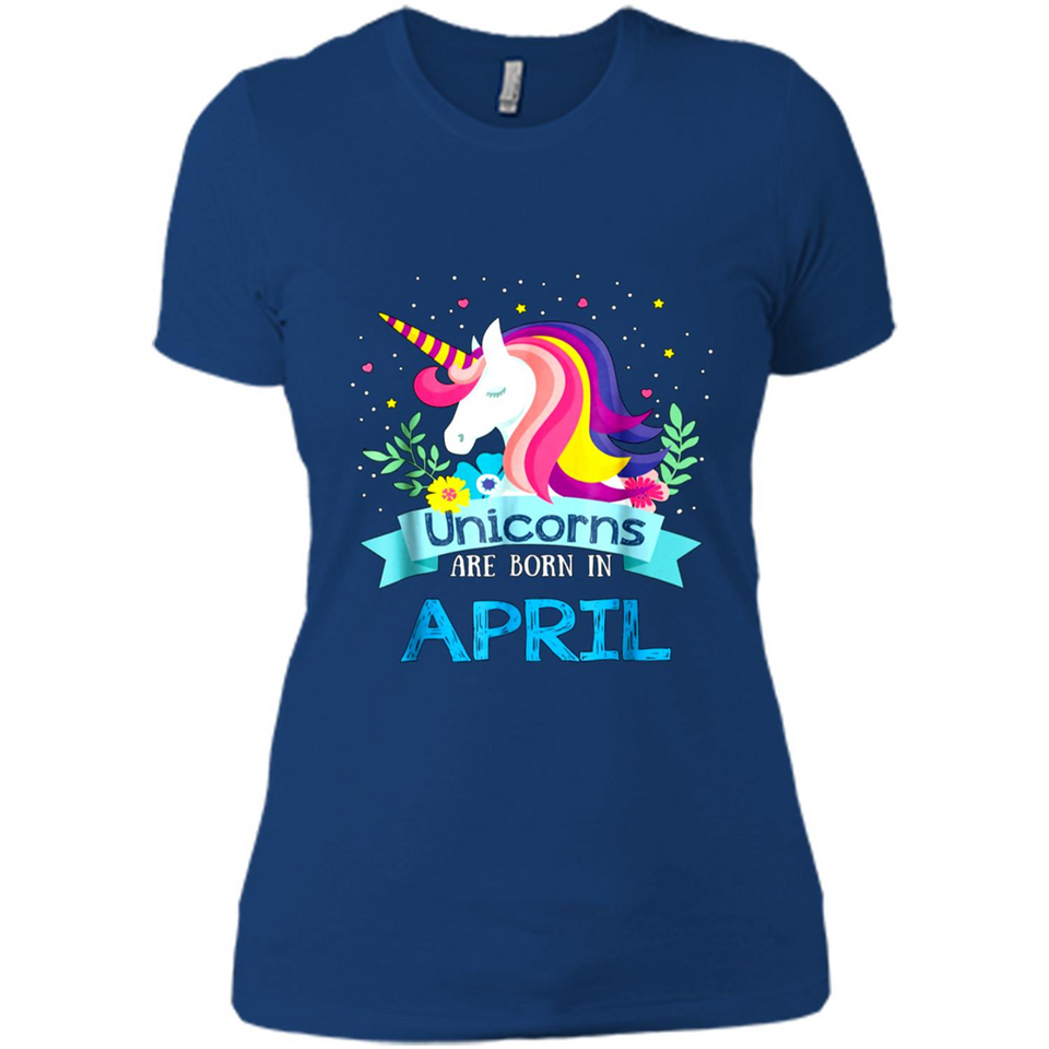 Unicorns are born in April Birthday Rainbow Gift Custom Ultra Cotton
