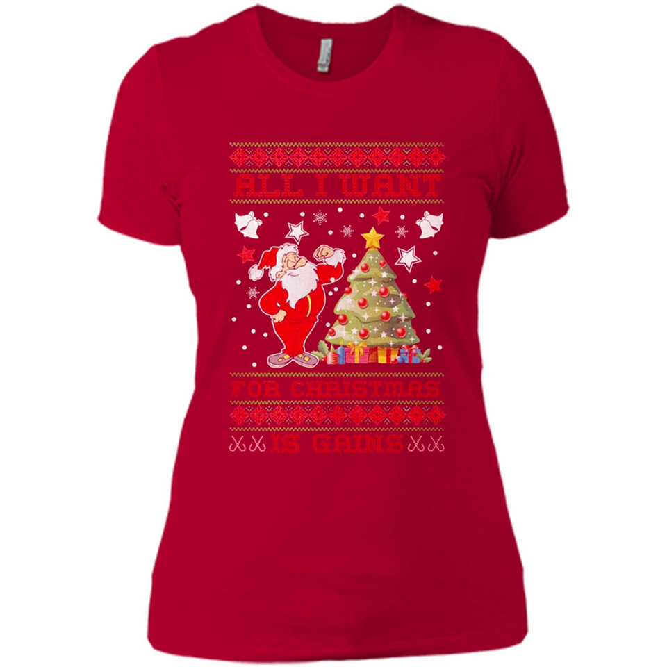 All I Want For Christmas Is Gains Christmas Tree Santa Claus