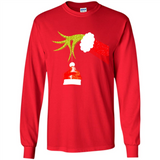 Funny Grinch Hand Holding Santa Hat Ornament Christmas PING PONG