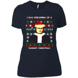 I'm dreaming of a Dwight Christmas sweatshirt - Ladies' Boyfriend T-Shirt