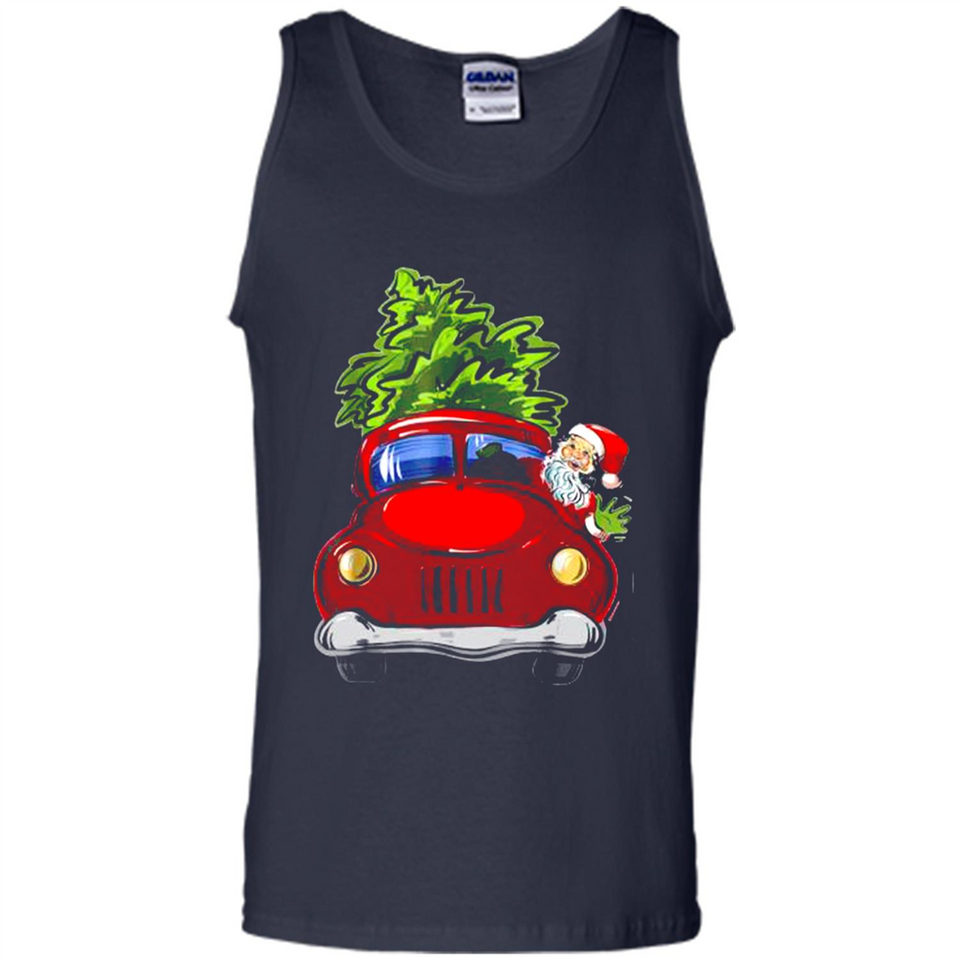 Vintage Santa red Truck Christmas Tree PINGPONG
