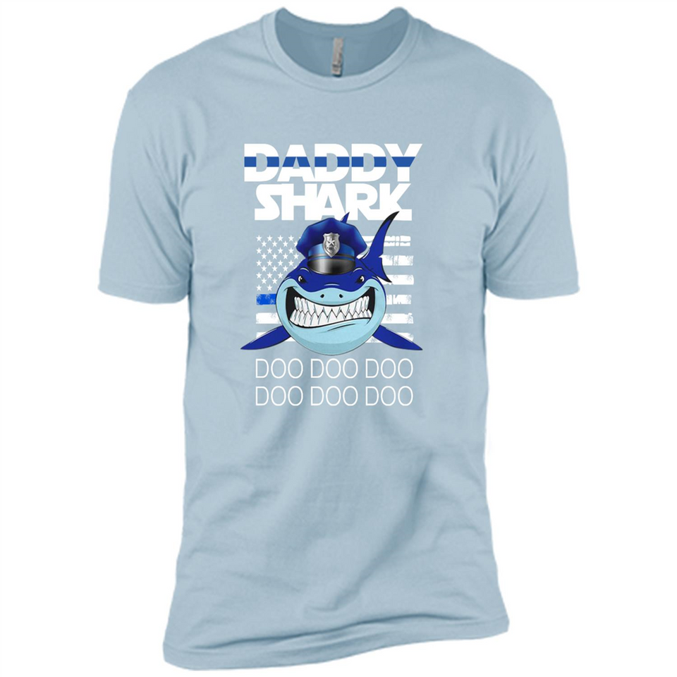 Police Daddy Shark Blue Line Tee