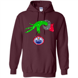GRINCH HAND HOLDING EDMONTON OILERS GLITTER CHRISTMAS PINGPONG