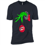GRINCH HAND HOLDING CAROLINA HURRICANES GLITTER CHRISTMAS PINGPONG
