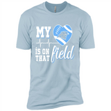 Carolina Panthers Football My Heart is on that Field - Premium Short Sleeve T-Shirt
