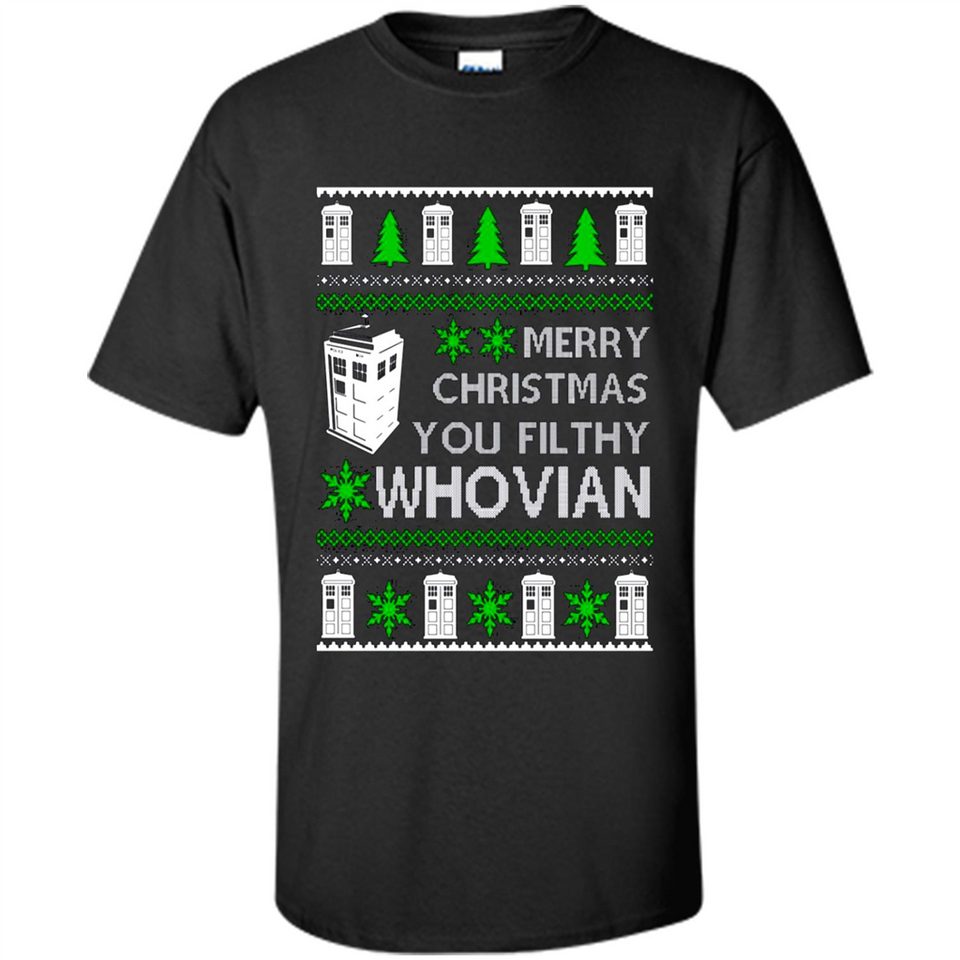 Merry Christmas You Filthy Whovian ugly sweater PINGPONG