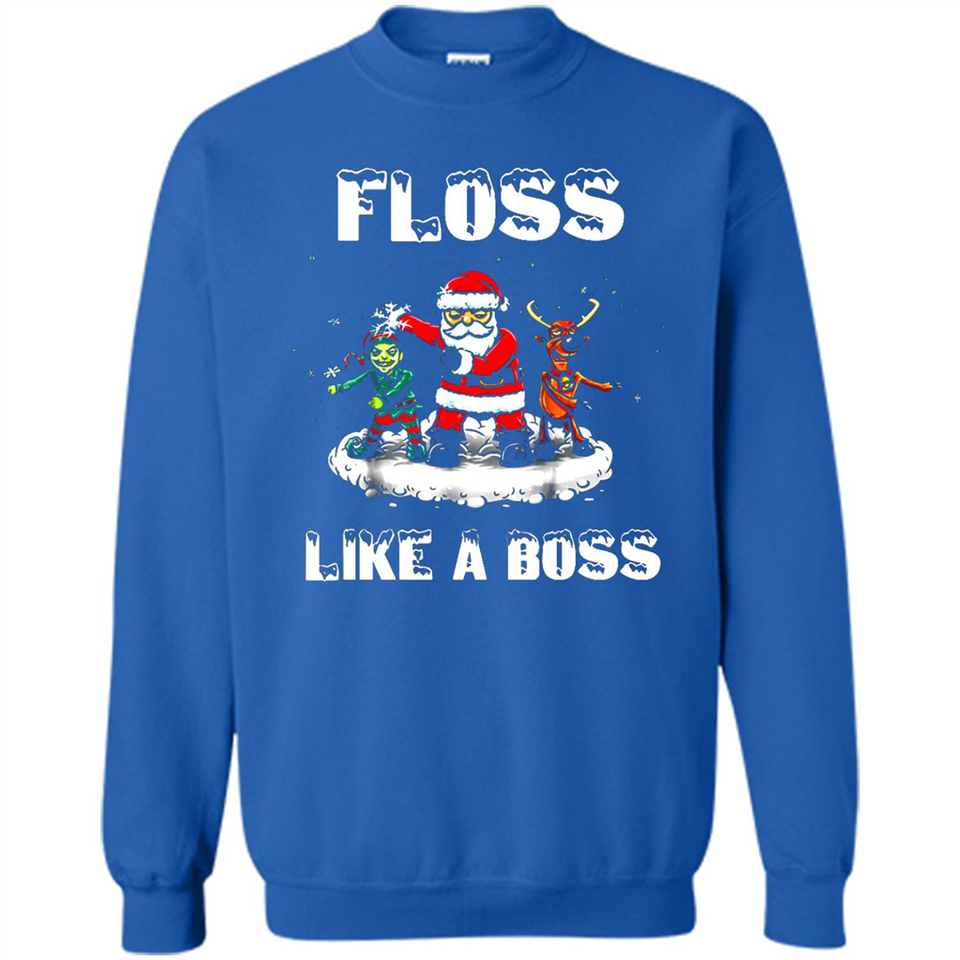 Floss Like A Boss Santa Flossing Dance Funny - Sweatshirt
