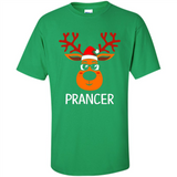 Prancer Reindeer Santa Claus Funny Xmas Holiday T-Shirt - Shirt