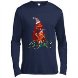 Christmas Lights Sloth Long Sleeve Santa Sloth - Canvas Long Sleeve T-Shirt