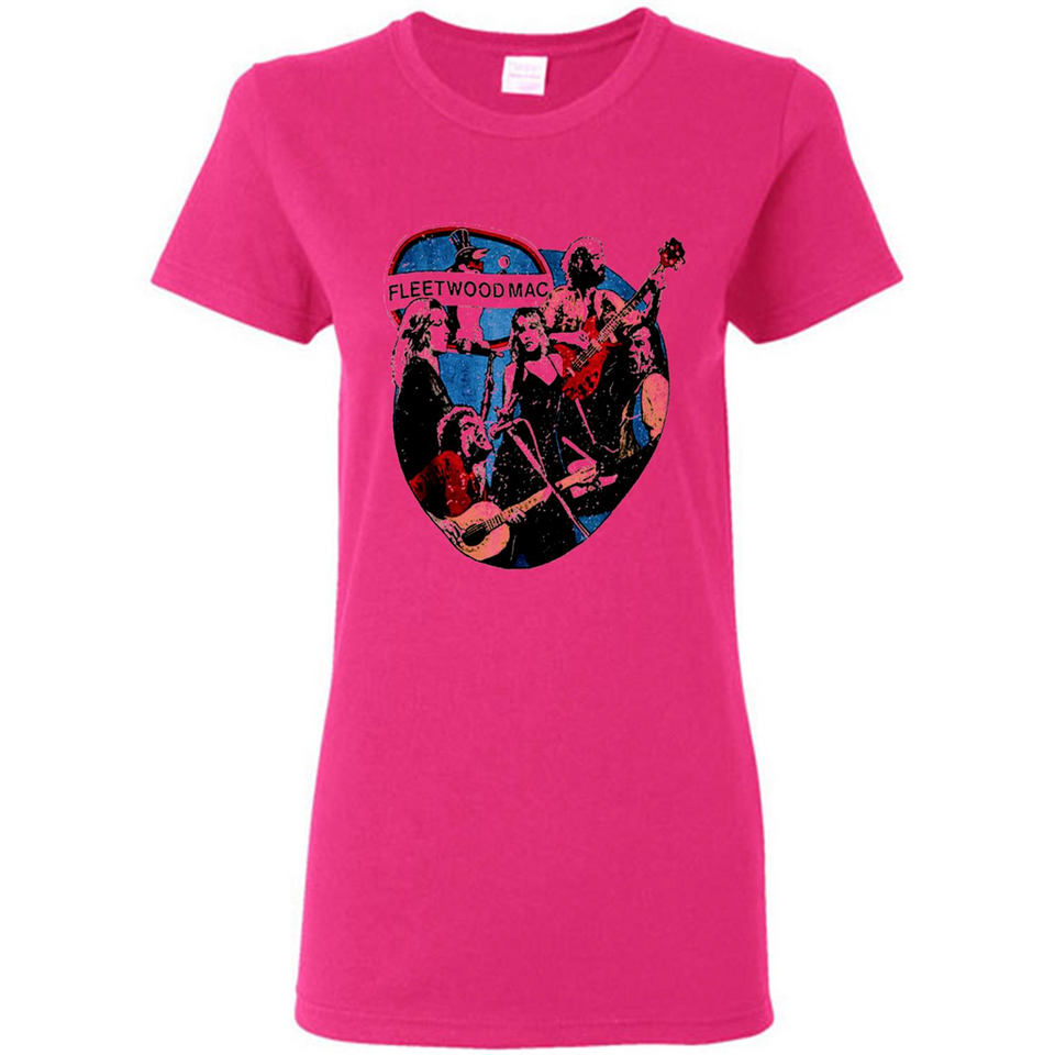 Dancing Funny Guitar Vintage Metal Rock Band Shirt PINGPONG - Ladies Short-Sleeve