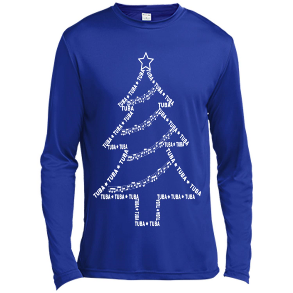 Tuba Text Christmas Tree Musical Instrument Holiday 1
