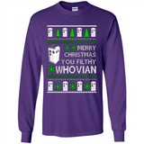 Merry Christmas You Filthy Whovian ugly sweater PINGPONG