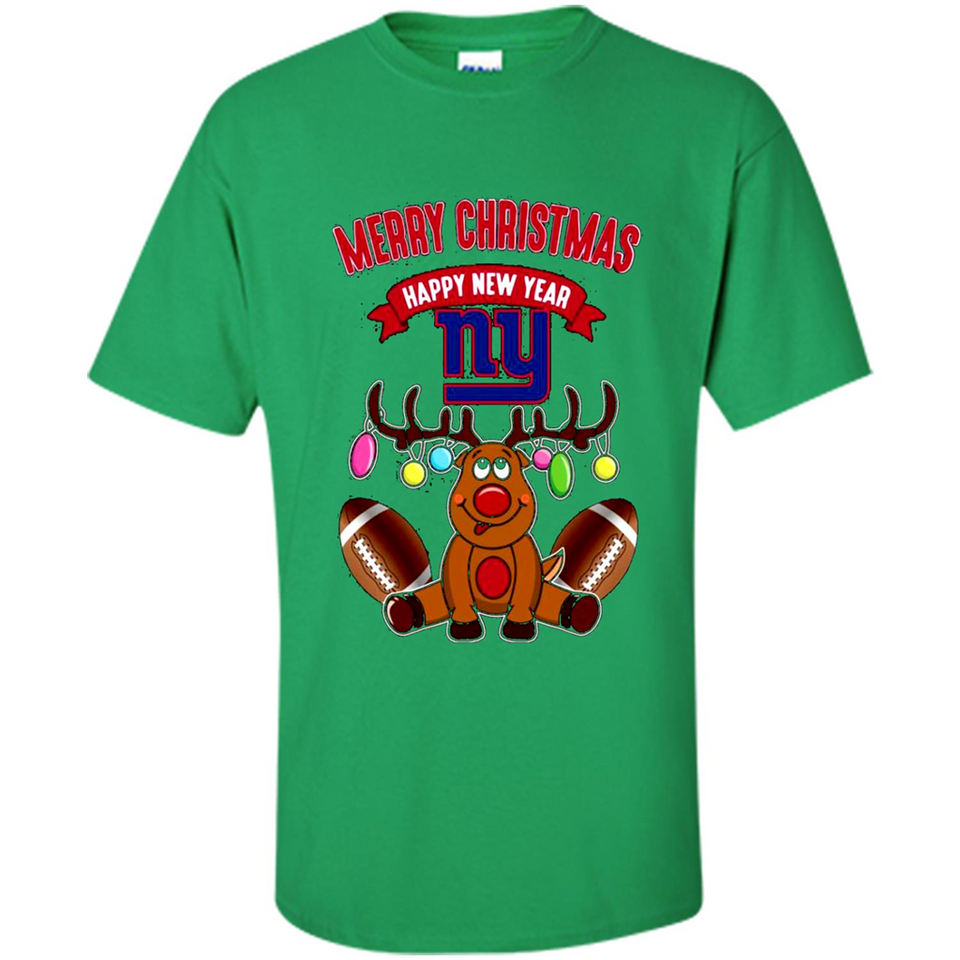 New York Giants NFL Reindeer Funny Merry Christmas And Happy New Year