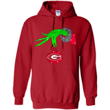 GRINCH HAND HOLDING GEORGIA BULLDOGS GLITTER CHRISTMAS PINGPONG