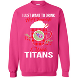 I Just Want To Drink Hot Chocolate & Watch Tennessee Titans Ugly Christmas Sweater PINGPONG