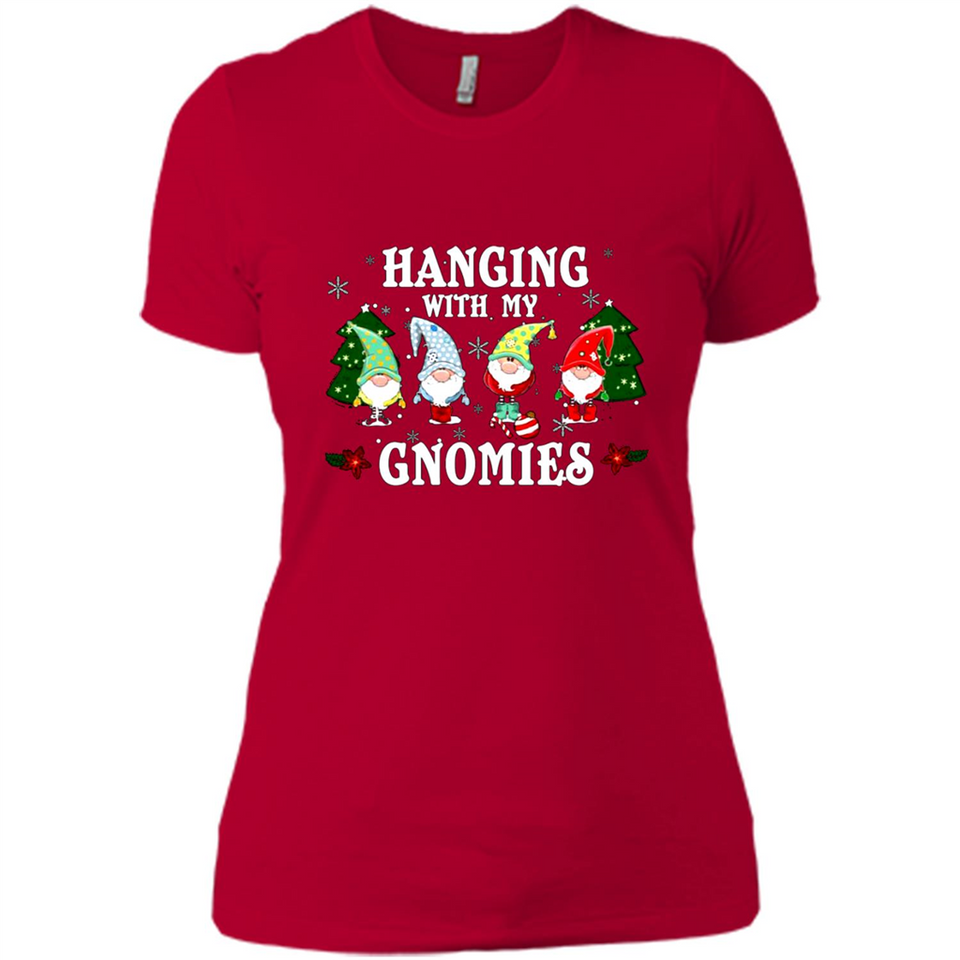 Christmas Garden Gnome Hanging With My Gnomies Shirt Sweater - Ladies' Boyfriend T-Shirt