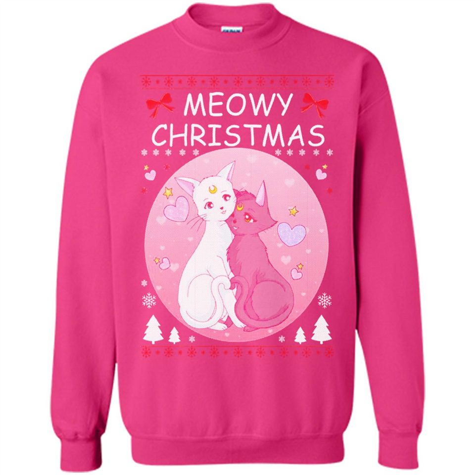 Sailor Moon Yin Yang Cat Love Ugly Christmas Sweater - Sweatshirt