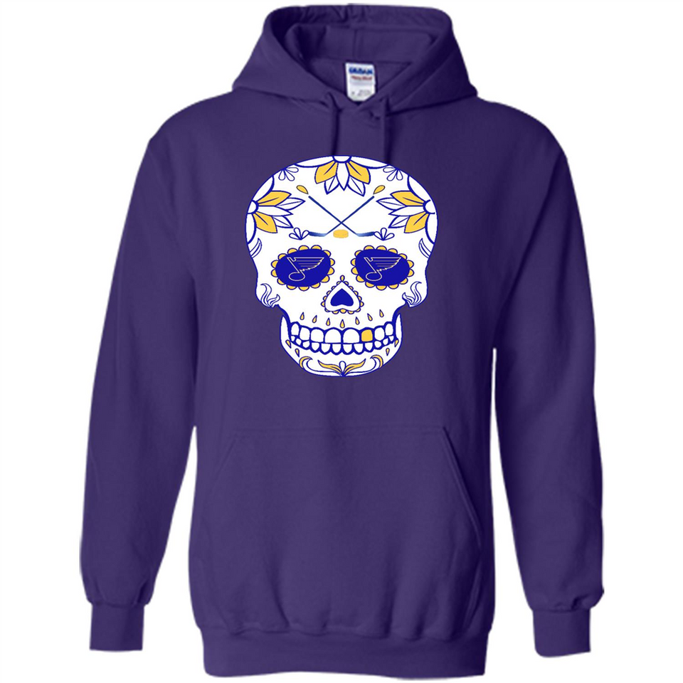 St. Louis Blues Hockey Sugar Skull Day of the Dead