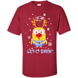 Minion Baltimore Ravens Ugly Christmas Sweater Let it Snow - Shirt