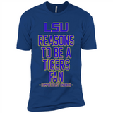 Reasons to be a LSU Tigers Fan Complete List on Back - Funny - Premium Short Sleeve T-Shirt