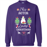 This Actor Loves Christmas Tree Shirt with Snowman