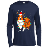 Christmas Lights Shetland Sheepdog Wearing Santa Hat Funny Xmas Mug - Canvas Long Sleeve T-Shirt