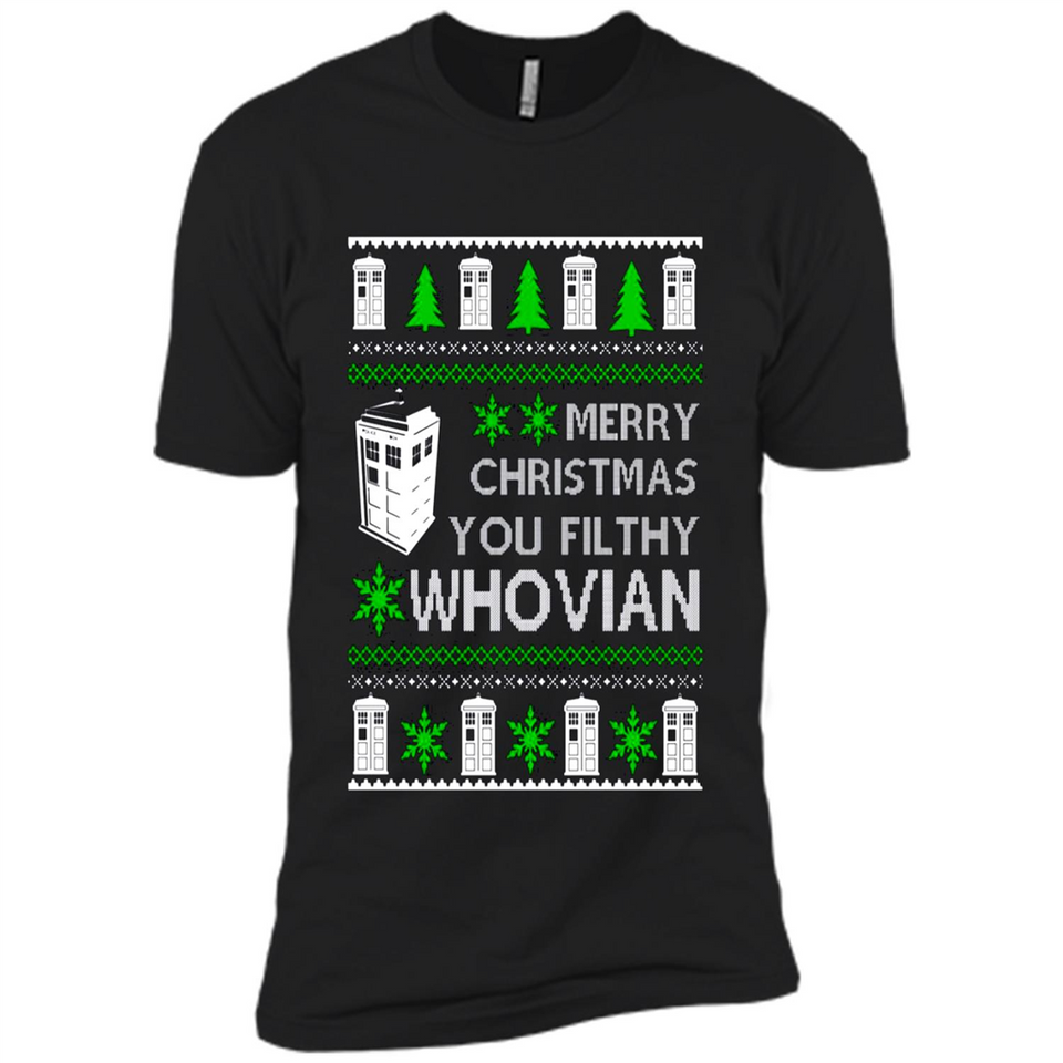 Merry Christmas You Filthy Whovian ugly sweater PINGPONG