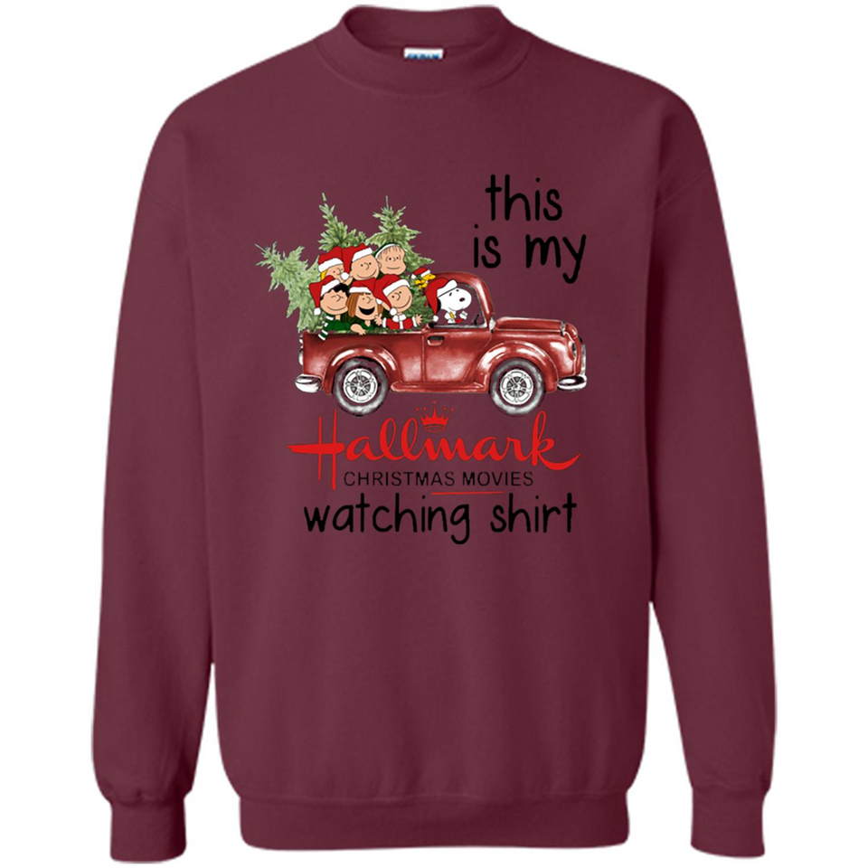 Snoopy This Is My Hallmark Christmas Movies Watching T-Shirt - Sweatshirt