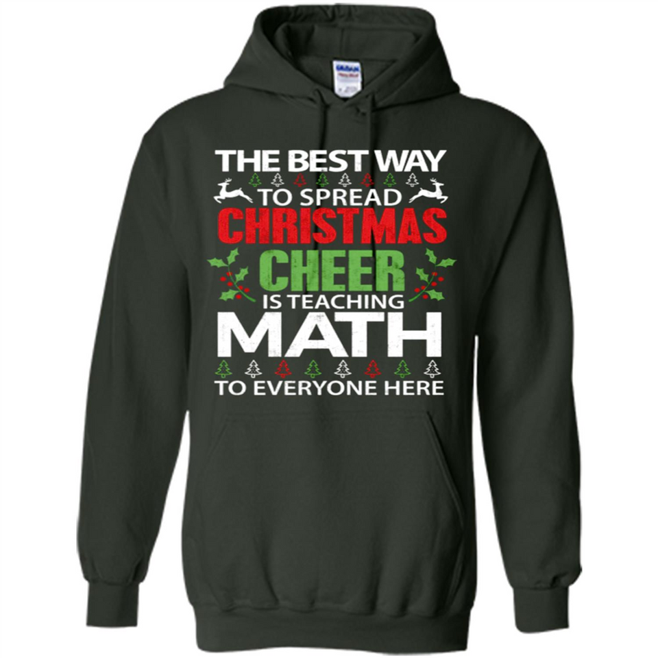 Math Teacher Christmas Shirt Christmas Cheer - Hoodie