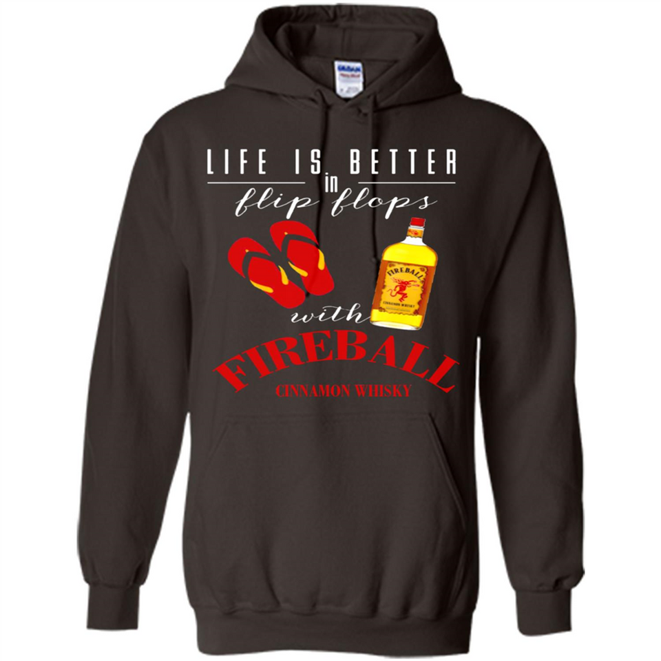 LIFE IS BETTER IN FLIP FLOPS WITH FIREBALL WHISKEY