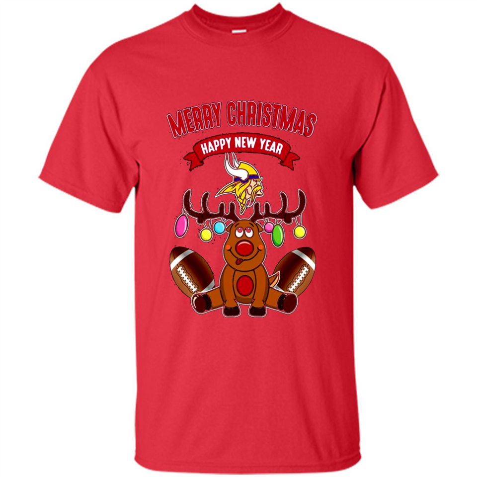 Minnesota Vikings NFL Reindeer Funny Merry Christmas And Happy New Year