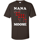 Nana Moose Funny Christmas Plaid Buffalo T-Shirt - Shirt