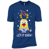 Minion Arizona Cardinals Ugly Christmas Sweater Let it Snow - Premium Short Sleeve T-Shirt