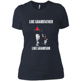 Boston Red Sox GrandFather Like GrandSon - Ladies' Boyfriend T-Shirt