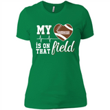 Washington State Cougars Football My Heart is on that Field - Ladies' Boyfriend T-Shirt