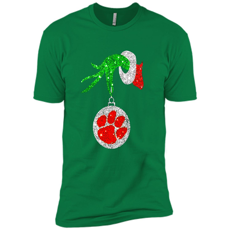 Amazing tee Clemson Tigers Glitter Grinch Monogram Ornament Christmas Gift - Sao chép - Premium Short Sleeve T-Shirt