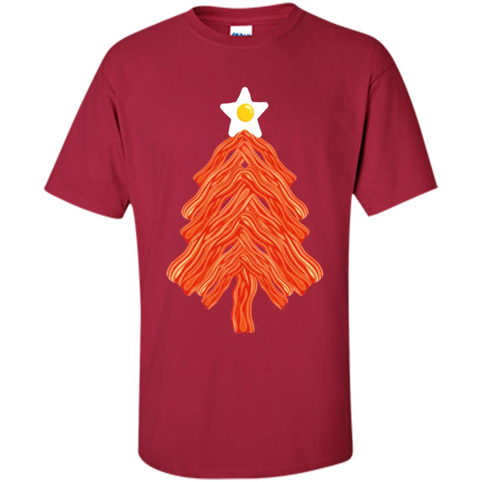 Bacon & Eggs Over Easy Fried Food Breakfast Xmas Tree Foodie - Shirt