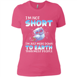 The owl I'm not short I just more down to Earth than most people - Ladies' Boyfriend T-Shirt