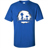 Snoopy The Peanuts Walking To The Moon